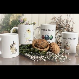 Easter mugs set of 4